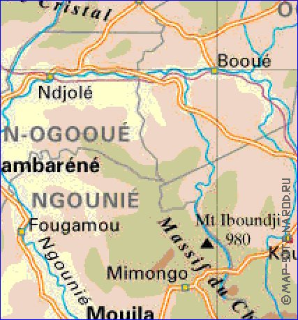 mapa de Gabao em frances