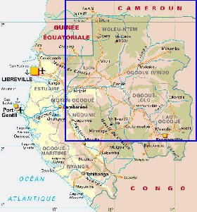 mapa de Gabao em frances