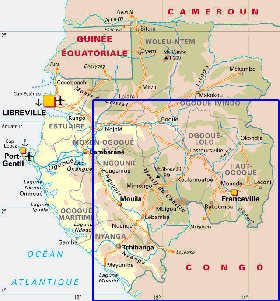 mapa de Gabao em frances