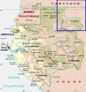 mapa de Gabao em frances