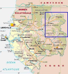 mapa de Gabao em frances