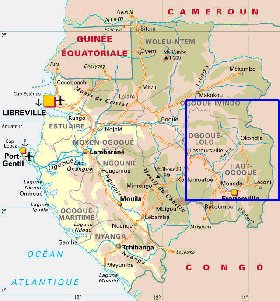 mapa de Gabao em frances