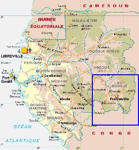 mapa de Gabao em frances