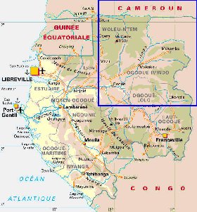 mapa de Gabao em frances