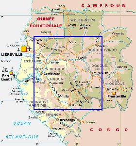 mapa de Gabao em frances