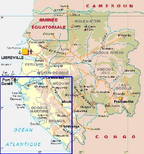 mapa de Gabao em frances