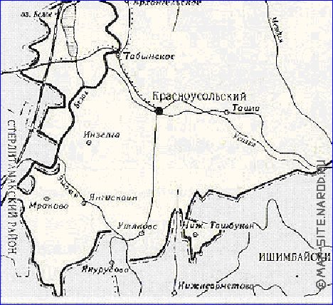 Карта красноусольский гафурийский район