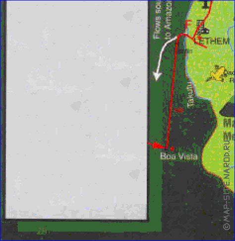 carte de Guyana en anglais