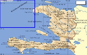 mapa de Haiti em ingles