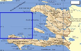 mapa de Haiti em ingles