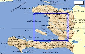 carte de Haiti en anglais