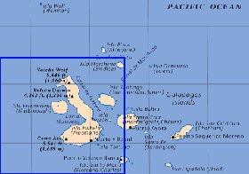 mapa de Galapagos em ingles