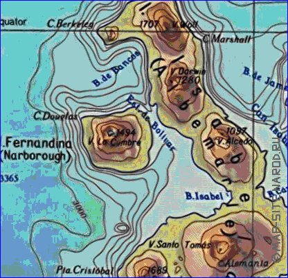 Fisica mapa de Galapagos
