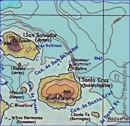 Fisica mapa de Galapagos