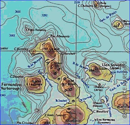 Fisica mapa de Galapagos