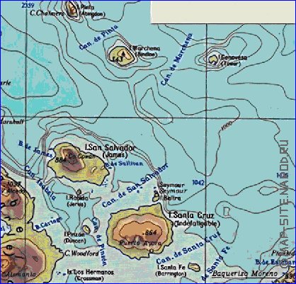 Fisica mapa de Galapagos