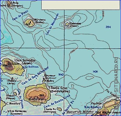 Fisica mapa de Galapagos