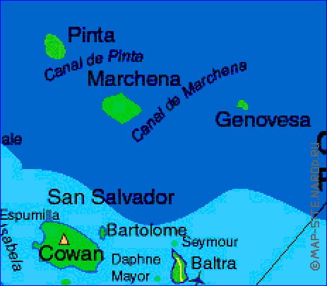 carte de Iles Galapagos