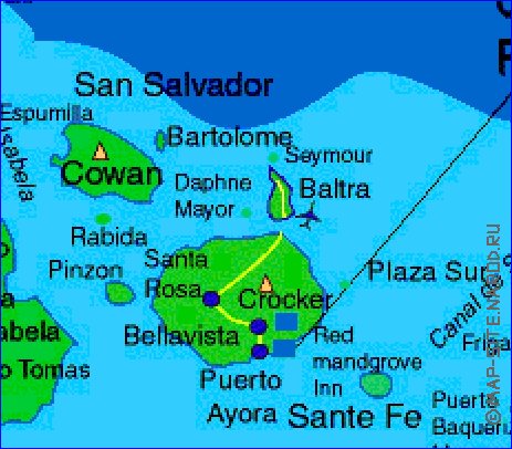 carte de Iles Galapagos