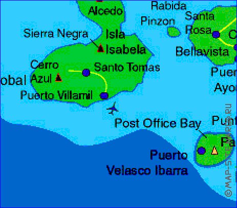 mapa de Galapagos