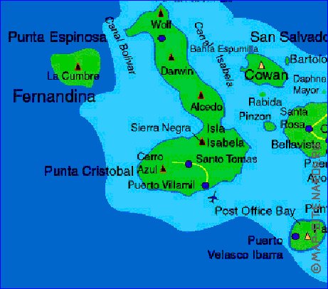 carte de Iles Galapagos