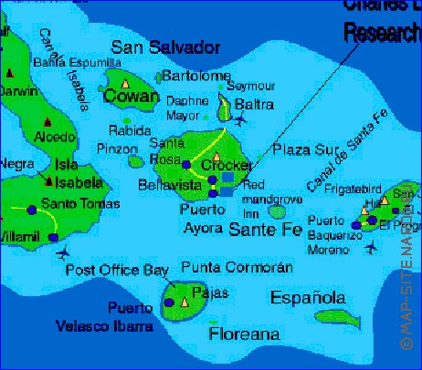 carte de Iles Galapagos