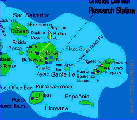 carte de Iles Galapagos