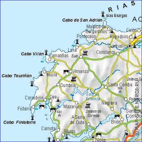 mapa de Galiza