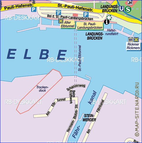 carte de Hambourg en allemand