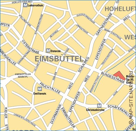 mapa de Hamburgo