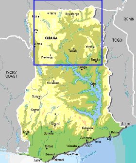 Fisica mapa de Gana