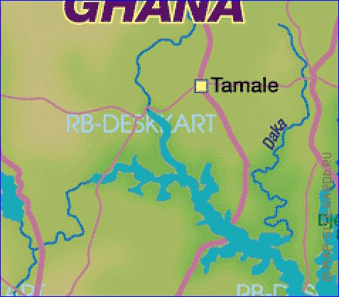 carte de Ghana en allemand