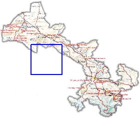 mapa de Gansu