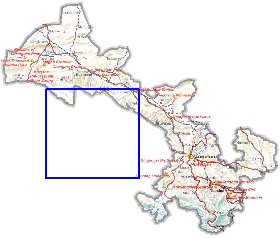 mapa de Gansu
