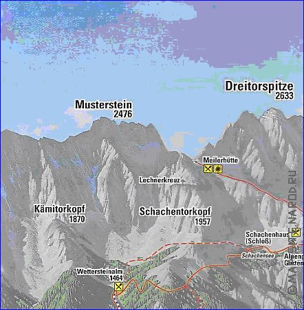 mapa de Garmisch-Partenkirchen em alemao