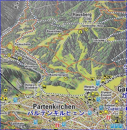 carte de Garmisch-Partenkirchen en allemand