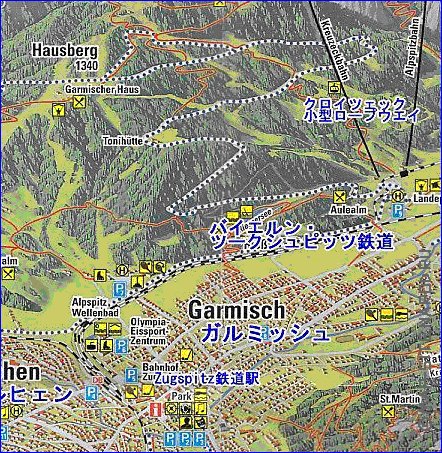 carte de Garmisch-Partenkirchen en allemand