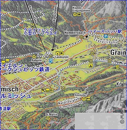 carte de Garmisch-Partenkirchen en allemand