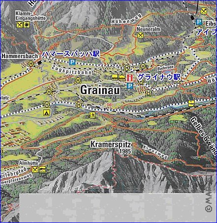 carte de Garmisch-Partenkirchen en allemand