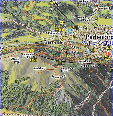 carte de Garmisch-Partenkirchen en allemand