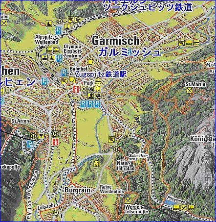 carte de Garmisch-Partenkirchen en allemand