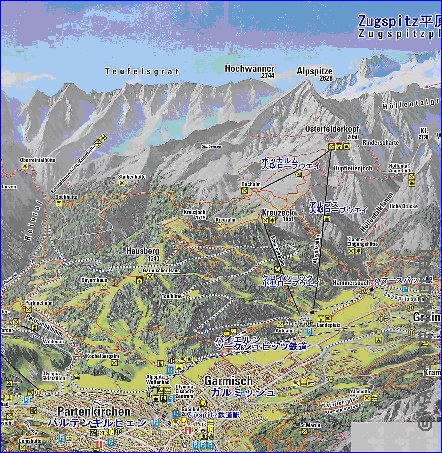 mapa de Garmisch-Partenkirchen em alemao