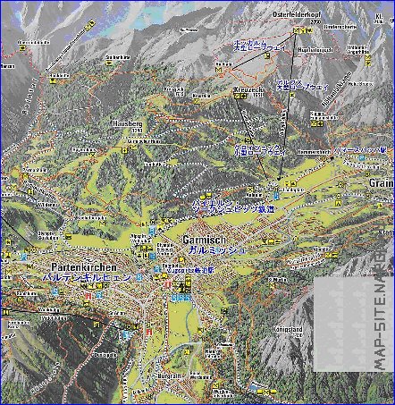 carte de Garmisch-Partenkirchen en allemand