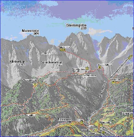 carte de Garmisch-Partenkirchen en allemand