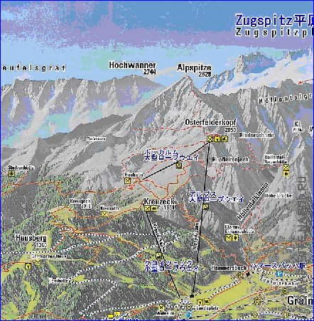 carte de Garmisch-Partenkirchen en allemand