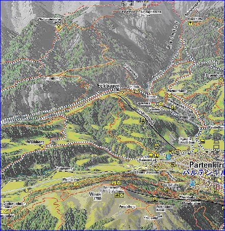 mapa de Garmisch-Partenkirchen em alemao