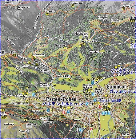 carte de Garmisch-Partenkirchen en allemand