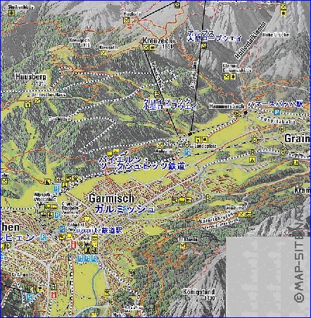 carte de Garmisch-Partenkirchen en allemand