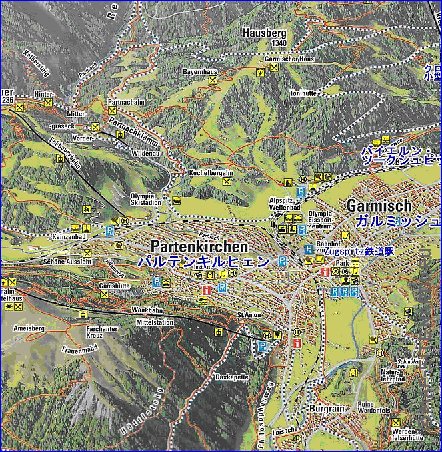 carte de Garmisch-Partenkirchen en allemand