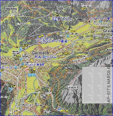 carte de Garmisch-Partenkirchen en allemand